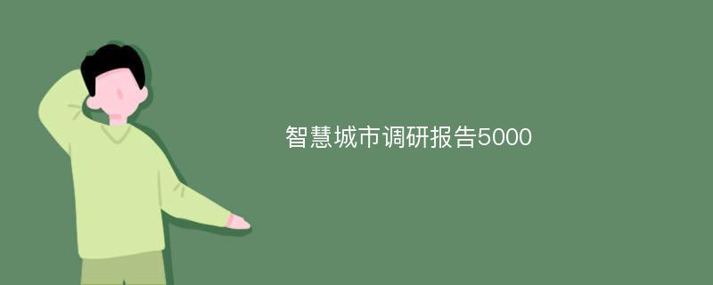 智慧城市调研报告5000